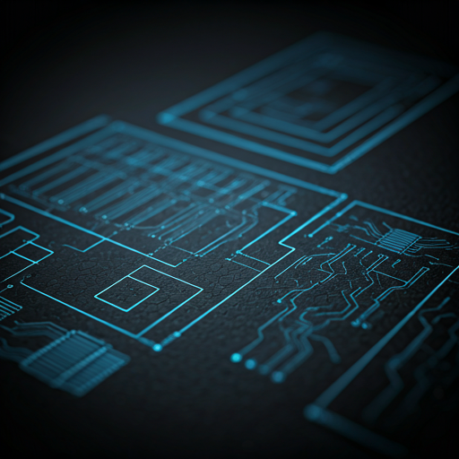 ALCHEMIST_STATION — dark textured desk mat with neon blueprint schematics
